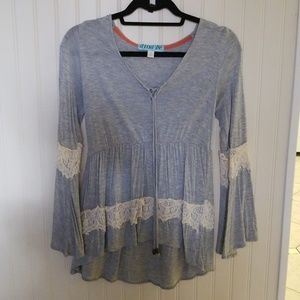 Bell sleeved top